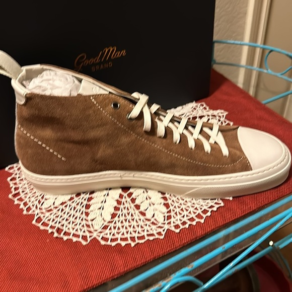 NWT Good Man Brand Legacy Hi Top. Italian leather and suede. Made in Italy - Picture 2 of 7